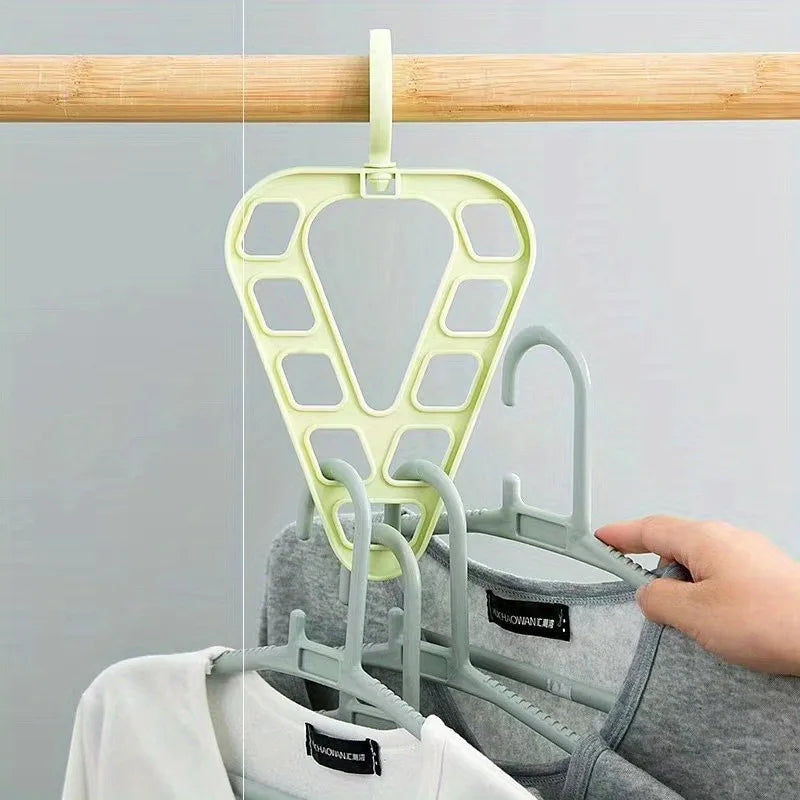 Folding Rotatable Hanger Magic Hook Non-slip Triangle Space Saving