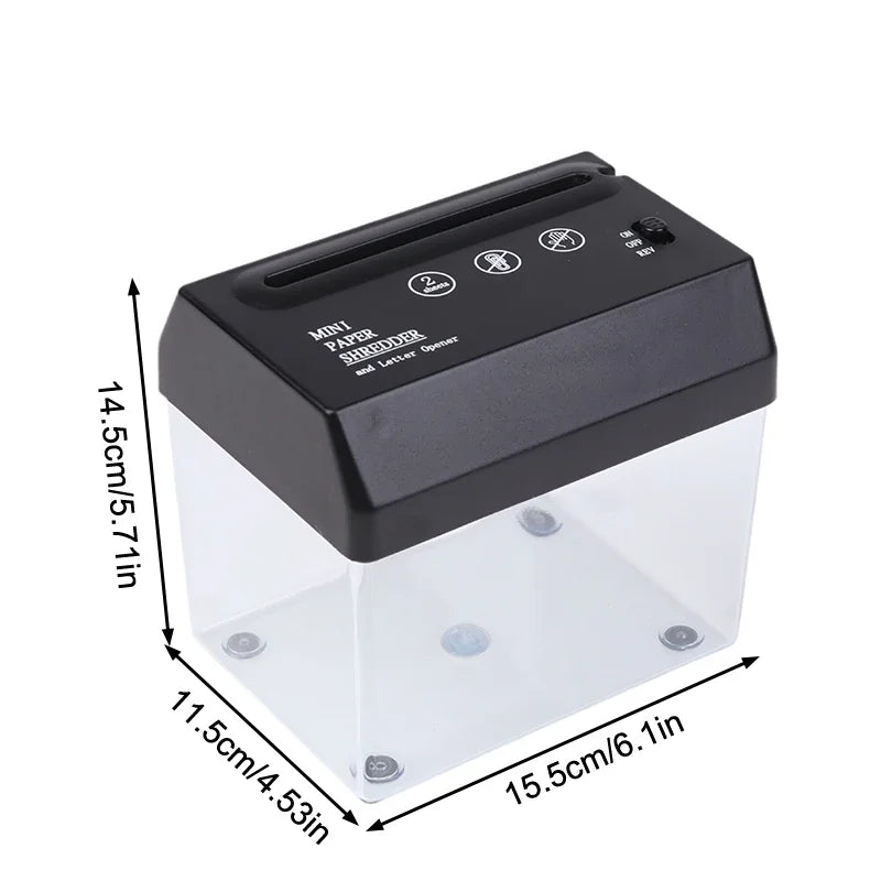 A6 Portable Mini Paper Shredder Electric USB Battery Operated Documents Paper Cutting Tool For Home Office Zpaxo