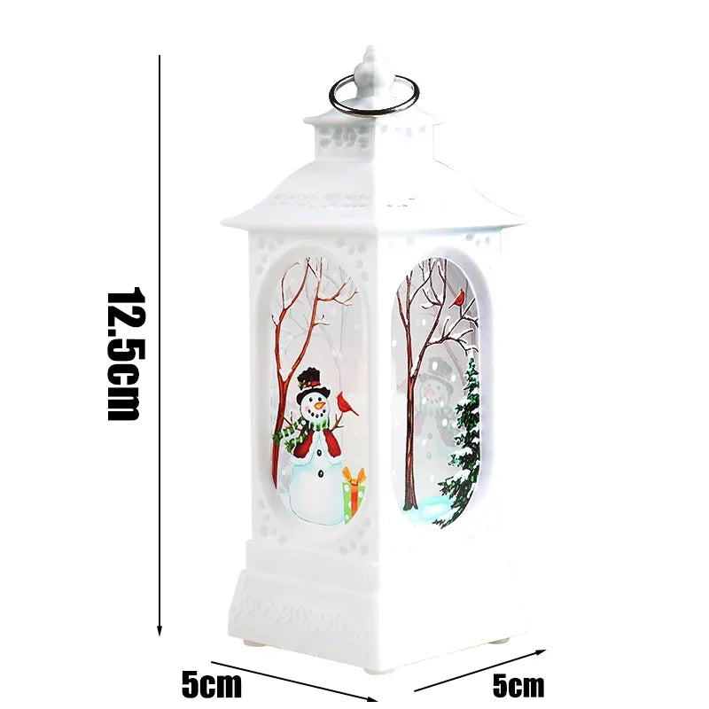 Christmas Glow LED Table Lamp Santa Claus Lantern Decor Snowman