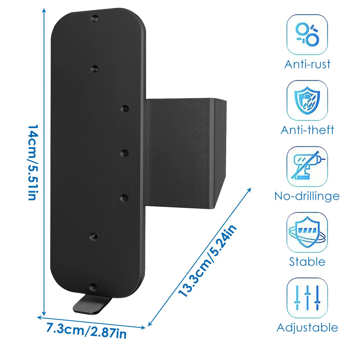 No Drill Anti Theft Doorbell Mount Camera Mount with Double Screw Fixing Doorbell Mount for Ring/Blink Wireless Video Doorbell Zpaxo