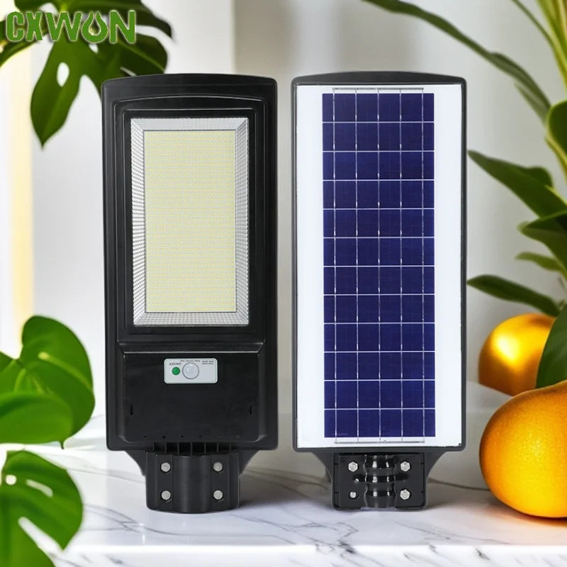 Solar Powered Street Lights Radar Sensor Outdoor LED Lighting Road Zpaxo