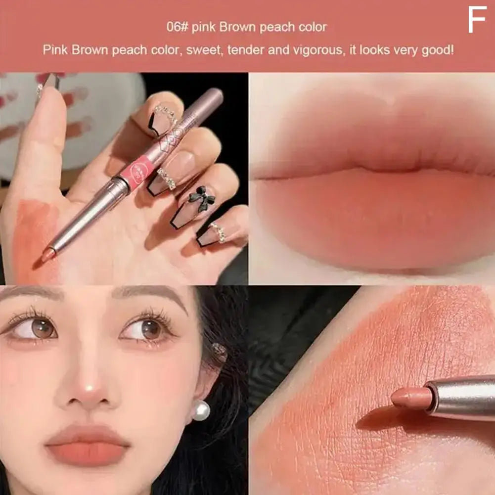 Matte Waterproof Automatic Lip Liner – Long-Lasting Moisturizing Automatic Lip Liner Zpaxo Peach