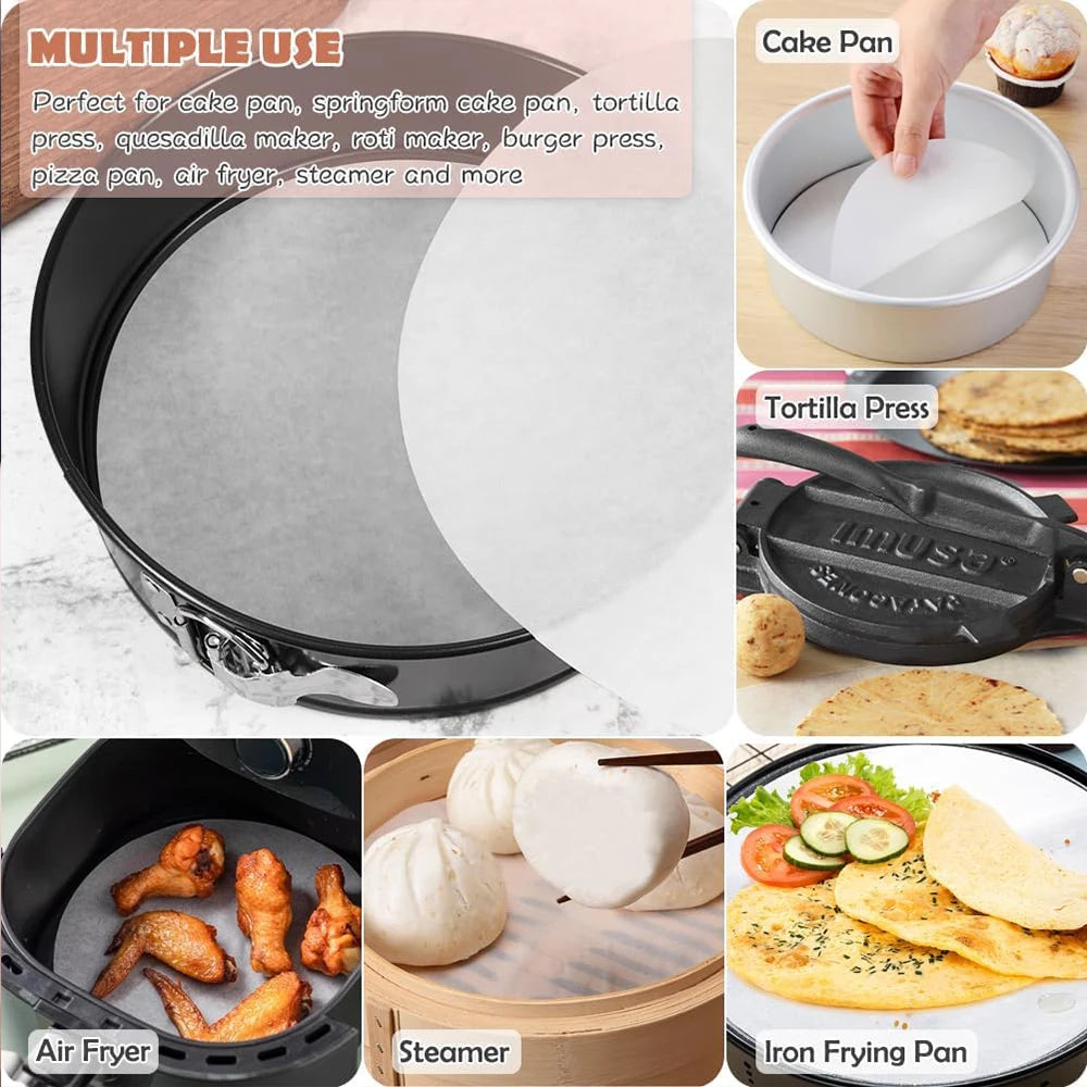 20Pcs 6Inch Parchment Paper Rounds Non-Stick for Baking Cake Sheets Cookie Paper Cake Pan Burger Patty Paper Zpaxo