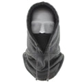 New Quality Cycling Cap Ski Balaclava Winter Windproof Cap Outdoor Hood Cap Cold Padded Hood Beanies Plush Warm Hat Polar Fleece Zpaxo Gray