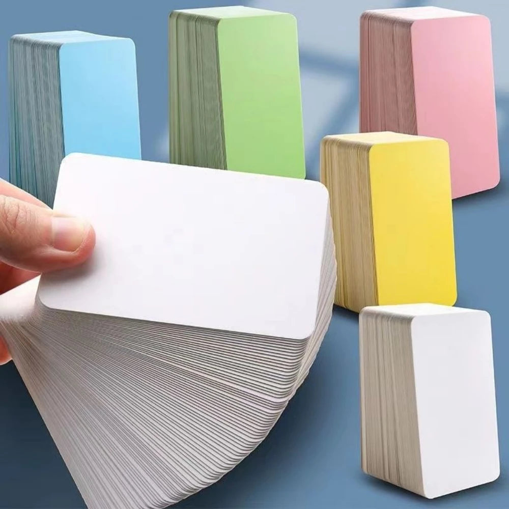 100/50/20PCS Color Kraft Paper Card Retro Double Sided Word Card DIY Postcard Gift Greeting Invitation Card Note Message Card Zpaxo