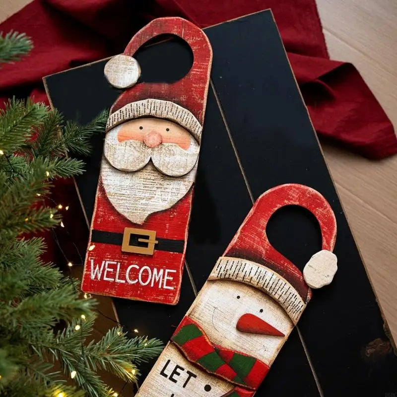 Festival Wooden Door Decoration Enhances Holiday Cheer Perfect