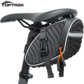 Toptrek Bike Seat Bag Waterproof Bicycle Saddle Bag Under Seat Reflective Bicycle Under Seat Pouch for MTB Road Bike Accessories Zpaxo Saddle bag