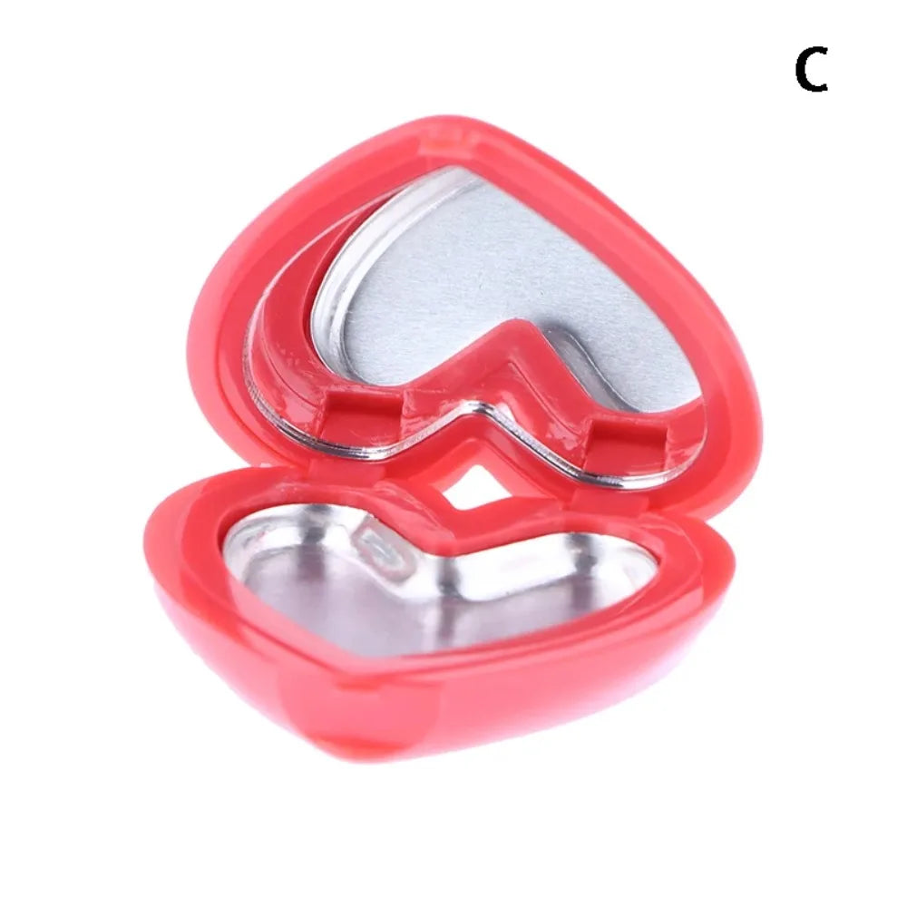 Love Heart Shape Empty Eyeshadow Case Refillable Easy Carry Rouge Zpaxo C
