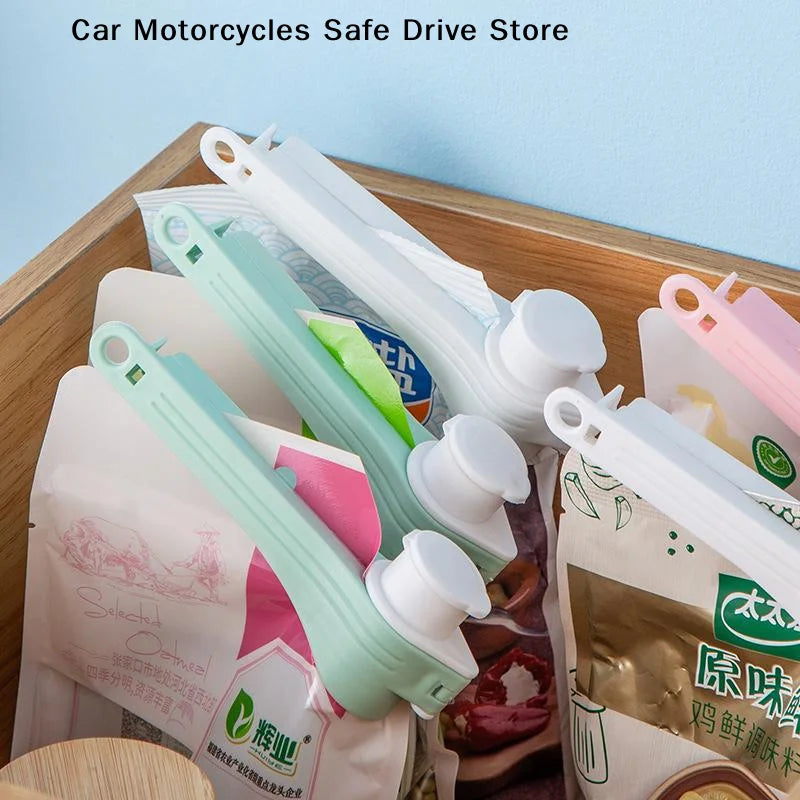 MReusable Plastic Food Bag Sealing Clip Leak Proof Pour Spout Fresh