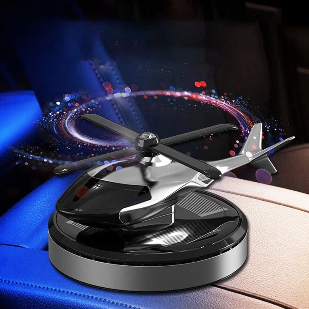 Solar Car Air Freshener Perfume Helicopter Decor Interior Decor Solar Car Rotating Aromatherapy Perfume Accessories Zpaxo