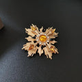 Medieval Vintage Western Antique Brooch Cross Starlight Crystal Pin Zpaxo 1pc