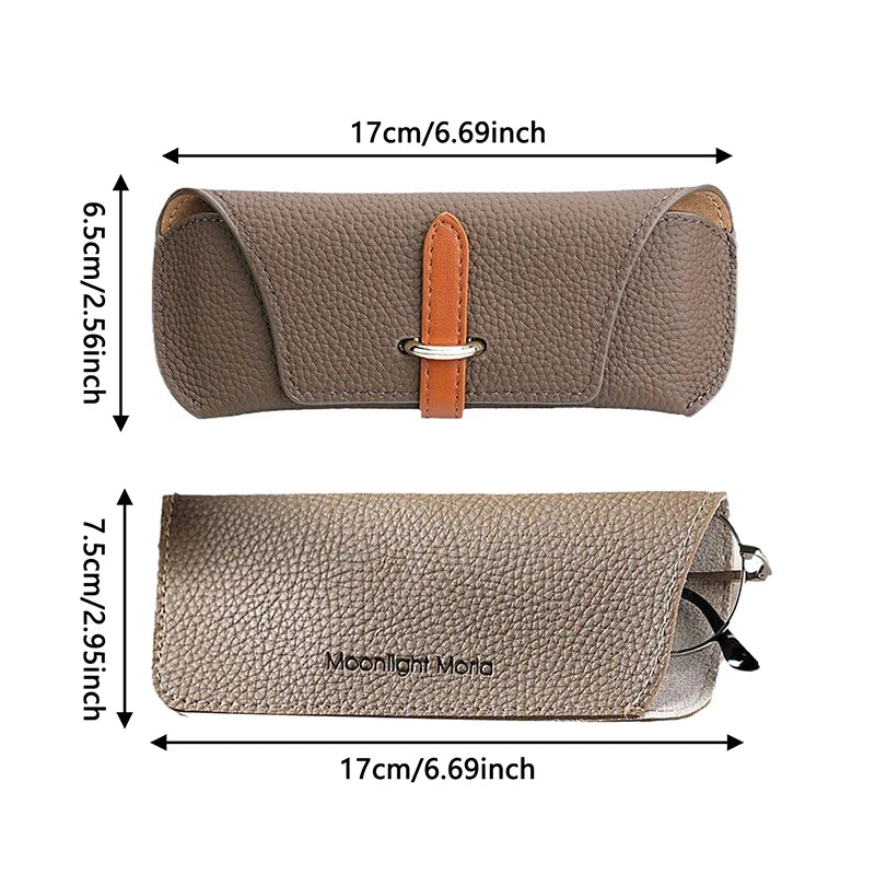 PU Leather Soft Shell Glasses Case – Unisex Eyeglass Pouch