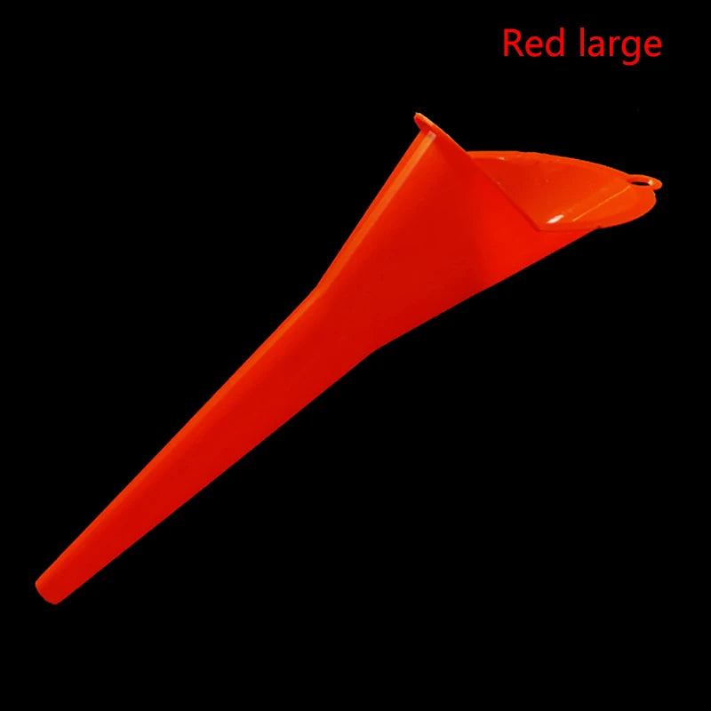 CMCar Long Stem Funnel Gas Oil Fuel Filling Tools Anti-splash Plastic Zpaxo Red large