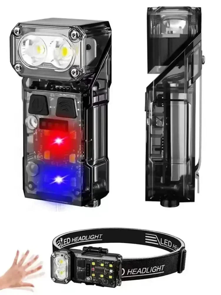 ESMARTER X52 Mini Keychain LED Flashlight & Headlamp 1200lm Keychain LED Flashlight Zpaxo