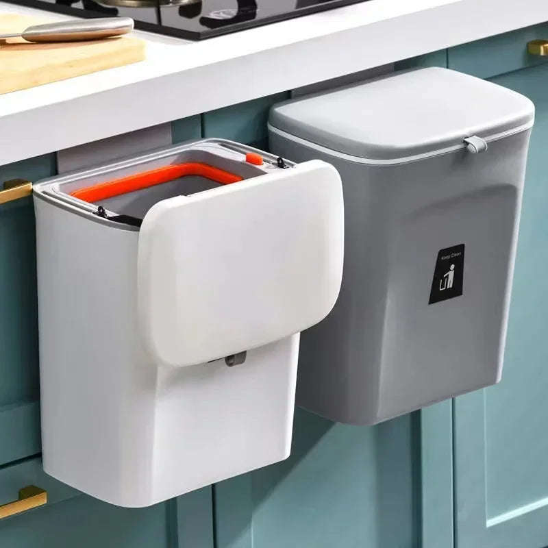 2025 Kitchen Recycle Rubbish Bin Toilet Trash Can Cabinet Door