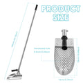 Heavy Duty Metal Detecting Shovel 304 Stainless Steel with Removable 140cm Length Handle Rustproof for Beach Treasure Hunting Zpaxo Normal head-304