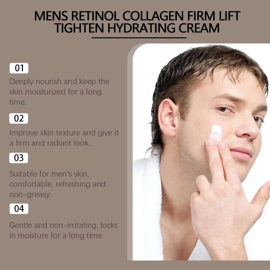 Men's Retinol Collagen Moisturizer Anti-aging Face Cream Help Reduce Zpaxo