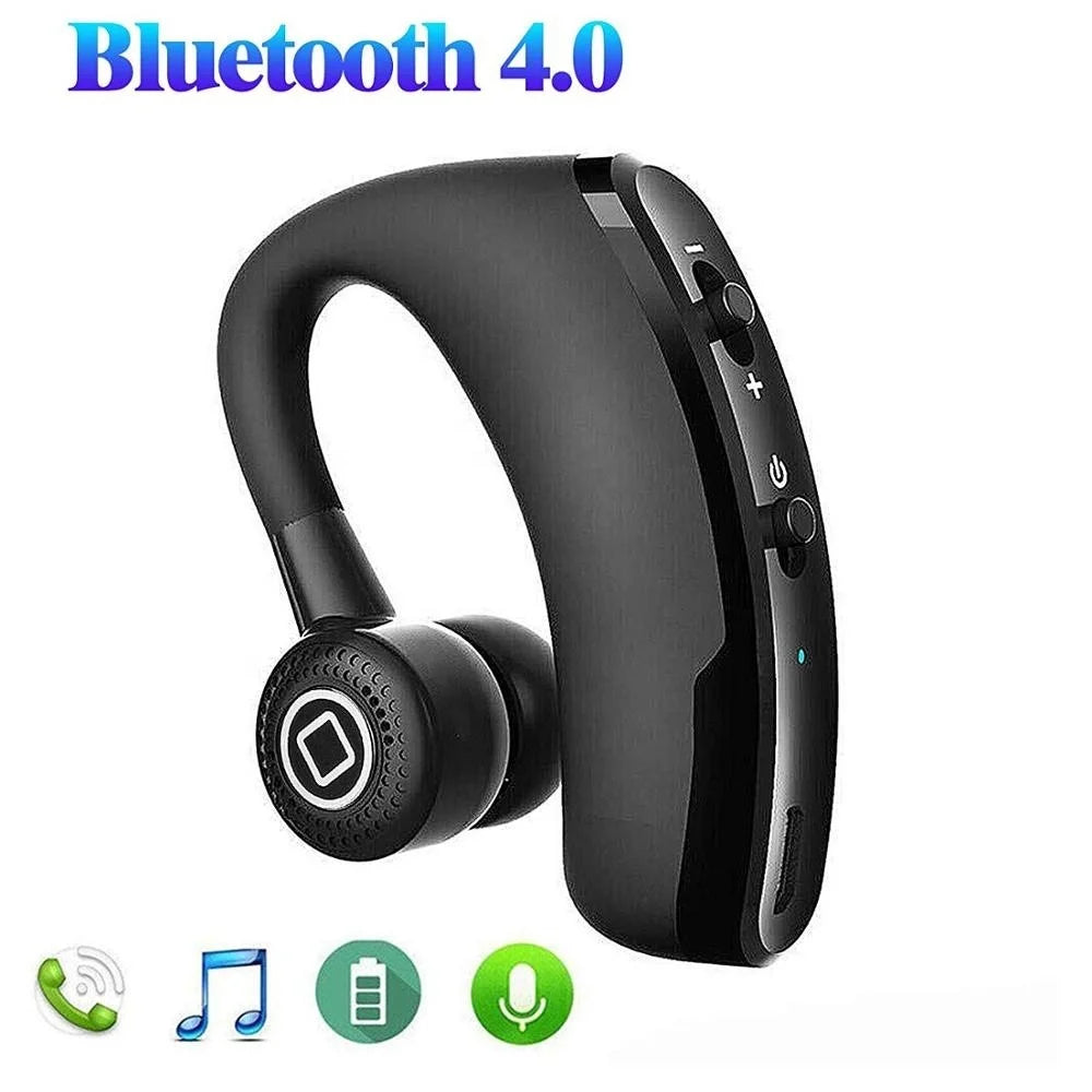 V9 Business Bluetooth Earphones Wireless Stereo HD Mic Headphones