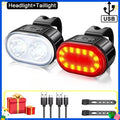 Heinast Bike Lighting Front and Rear Lights Bicycle Lamp Led Cycling Light Bike Flashlight for Bicycle Front Taillight Lantern Zpaxo 2PCS-Set