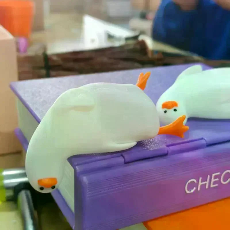 Cute Duck Bookend Book Holder Decorative Bookends Heavy Books Anti Zpaxo
