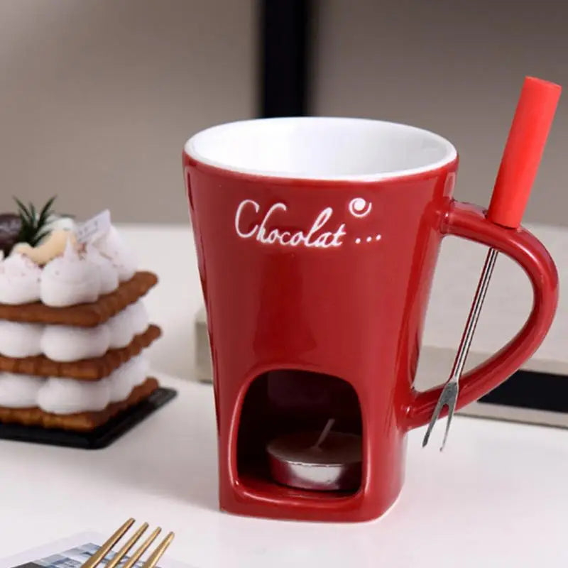 Fashion Fondue Mug Personal Mini Pots Chocolate Cheese Maker