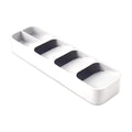 Multi-purpose Cutlery Storage Tray Cutlery Fork Spoon Compartmentalized Organizer Kitchen Drawer Categorized Storage Boxes Zpaxo White-1PC