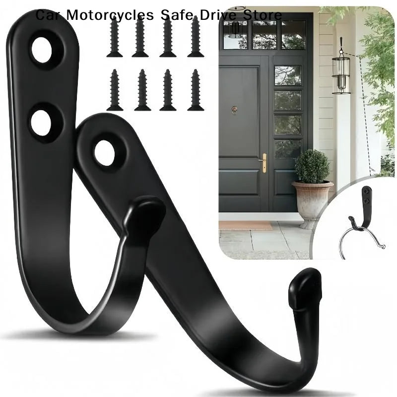 CM5 Durable Heavy-duty Iron Coat Hooks Screws Anti-rust Wall Mounted