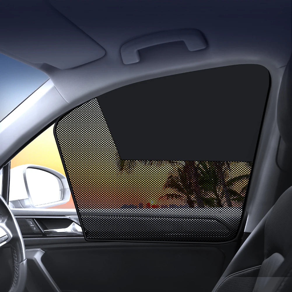 Magnetic Side Window Sun Shades Light Blocking Car Net Visor Summer