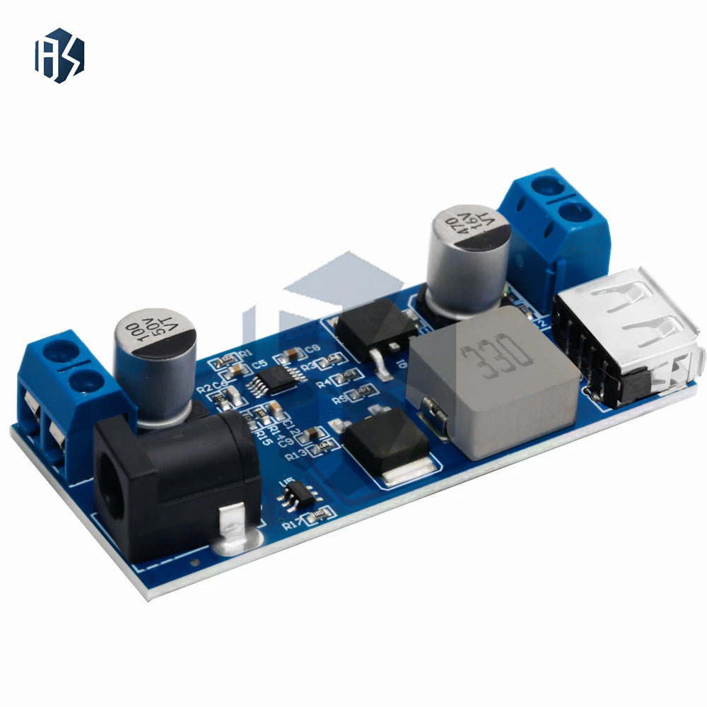 LM2596S DC-DC Adjustable Buck Converter 5A Type-C/Micro USB 12V 24V to 5V Step Down Charging Module Zpaxo