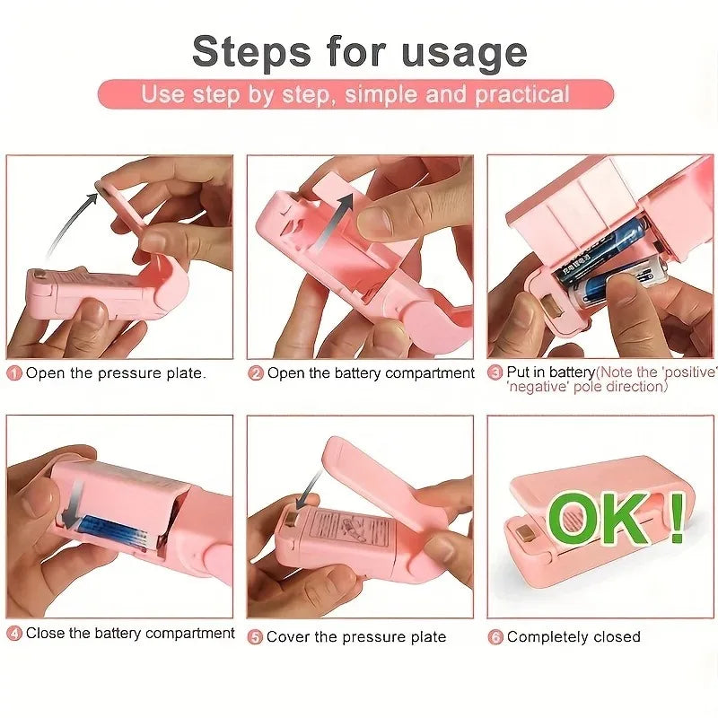 Mini Heat Bag Packaging Sealer Portable Plastic Clip Sealing Machine