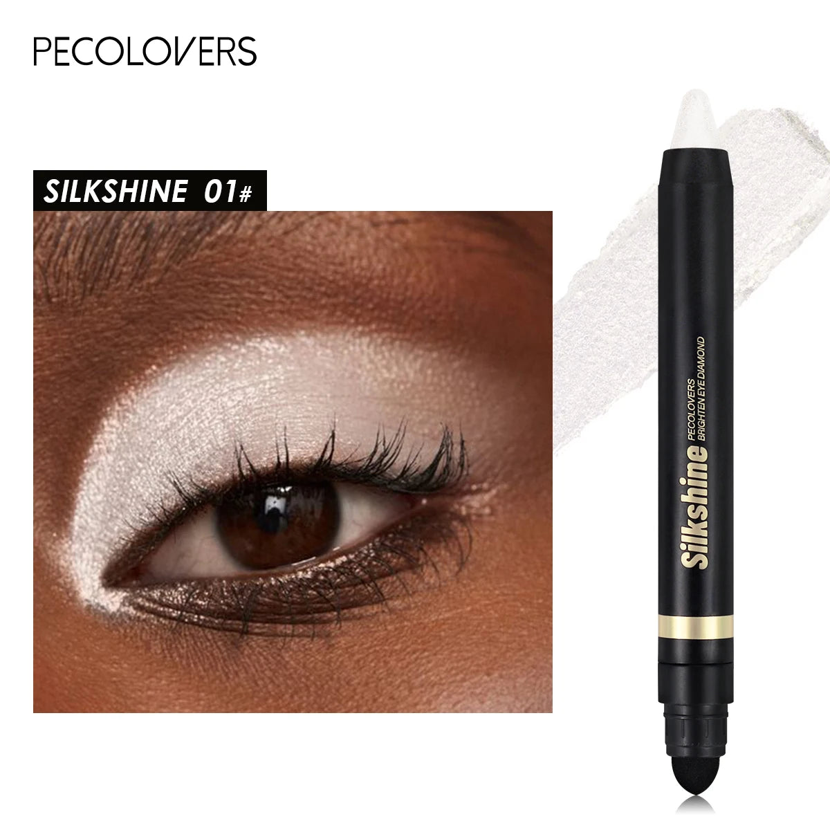 Smoky Eyeshadow Pencil Stick Waterproof Pearlescent Metallic Glitter Eye Shadow Highlighter Pen Makeup Tool Zpaxo 01