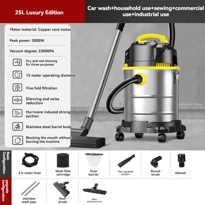 Vacuum Cleaner Dry And Wet Dual-use Household Commercial High-power Hotel Vacuum Cleaner Industrial Vacuum Cleaner Zpaxo Combo 2