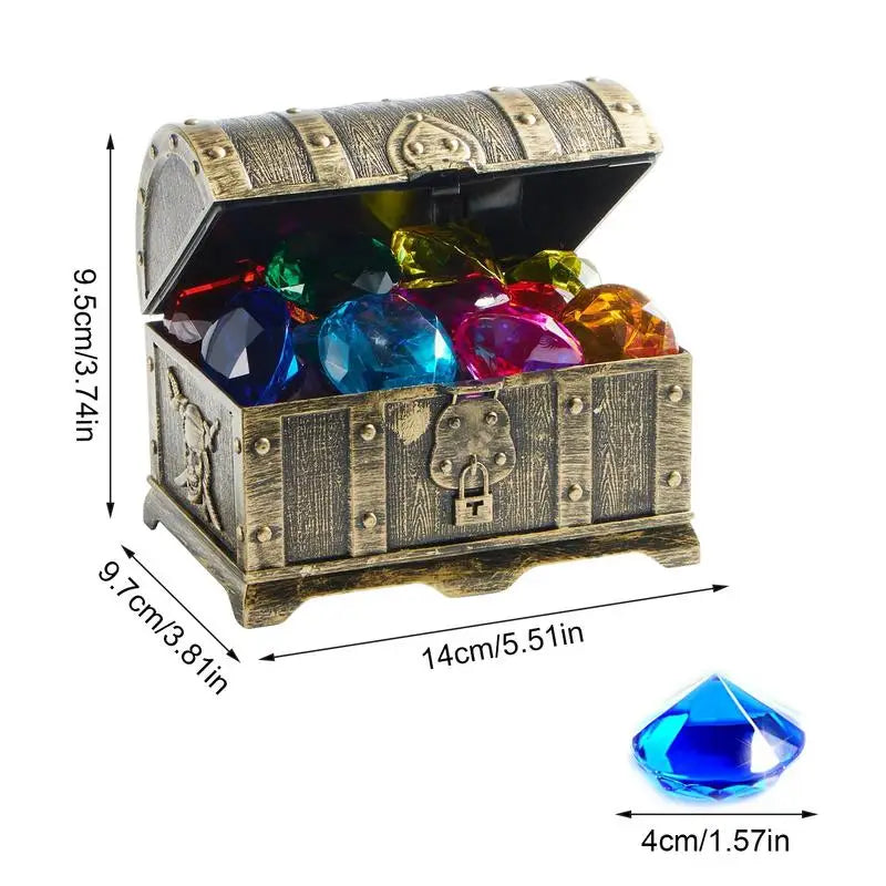 Pool Sinking Toys Kids Swim Toys Swimming Treasure Box Play Set Water Dive Game For Ages 3-12 Girls Boys Beginners Team Lake Zpaxo