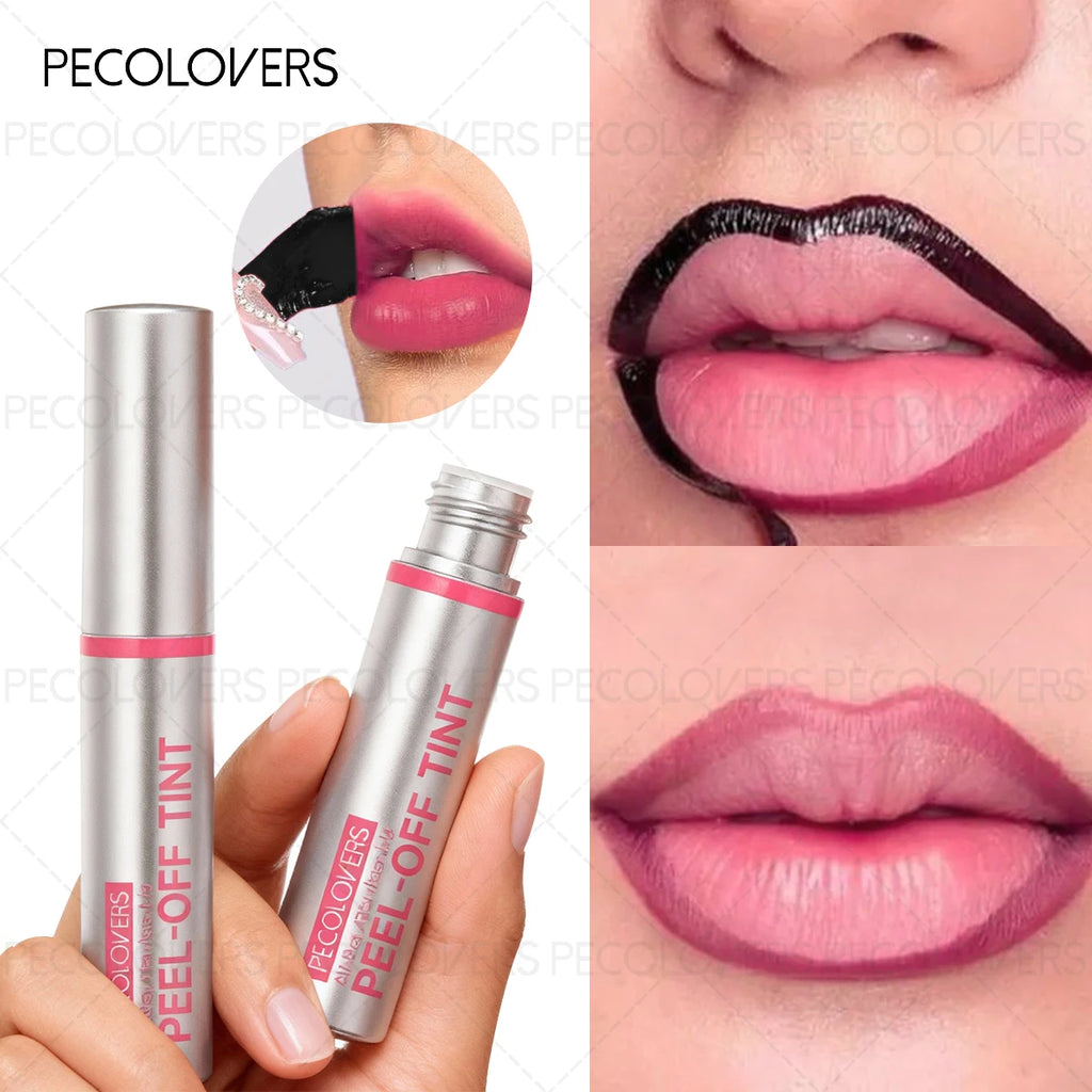 1 pc Peel Off Rose Red Lip gloss Lip Outline Contour Tattoo Lip Stain Waterproof Transfer Resistant Tear Off Peel Off Lipstick Zpaxo