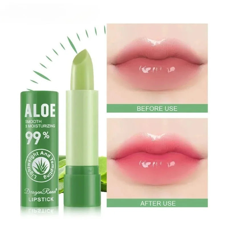 Aloe Vera Moisturizing Lipstick Natural Lasting Temperature Changing Zpaxo 1Pc No Bag A