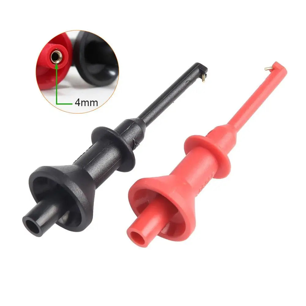 Multimeter Probe Hook Clamp Set – SMD IC Spring Test Hooks Multimeter Test Hook Zpaxo 4mm threaded plug