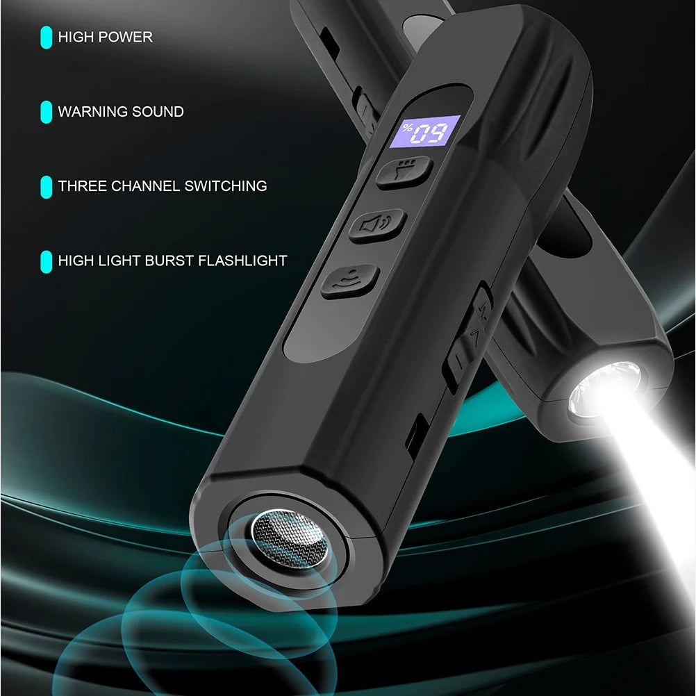 Portable Handheld Strong Ultrasonic Dog Repeller LED Flashlight