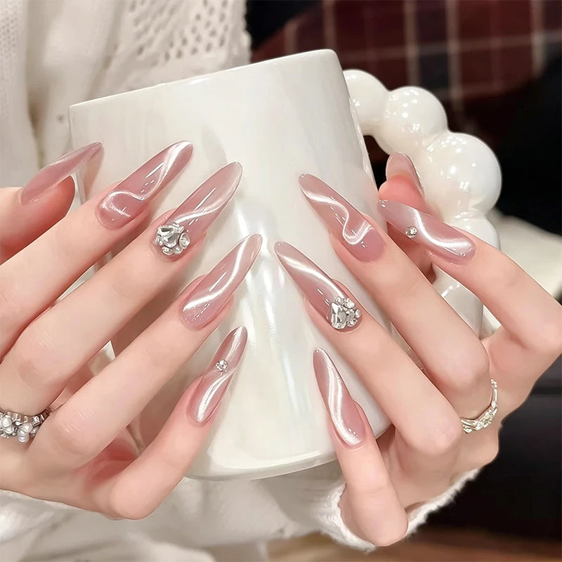 Multifunctional Nail Art Cat Eye Circular Magnet Suck Hollow Ribbon Effect Super Strong Magnet Ring Manicure Magnetic Tools Zpaxo