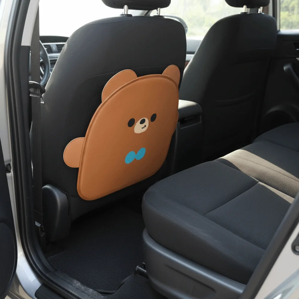 Waterproof Anti-child-kick Pad Cartoon Design Leather Protective Auto Zpaxo