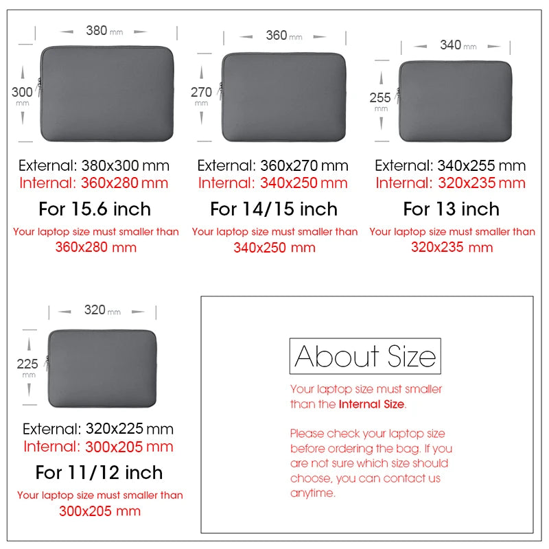 Ultra Thin Laptop Protective Sleeve 13 14 15 Notebook Case Macbook