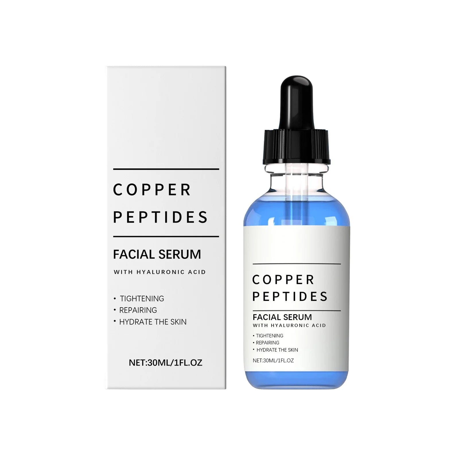 Copper Peptide Face Serum – Anti-Aging, Firming & Hydrating Face Serum Zpaxo 30ml Boxed