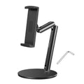 652F Aluminum Alloy Adjustable Height Tablets Stand Double Arm Work Zpaxo Black CN