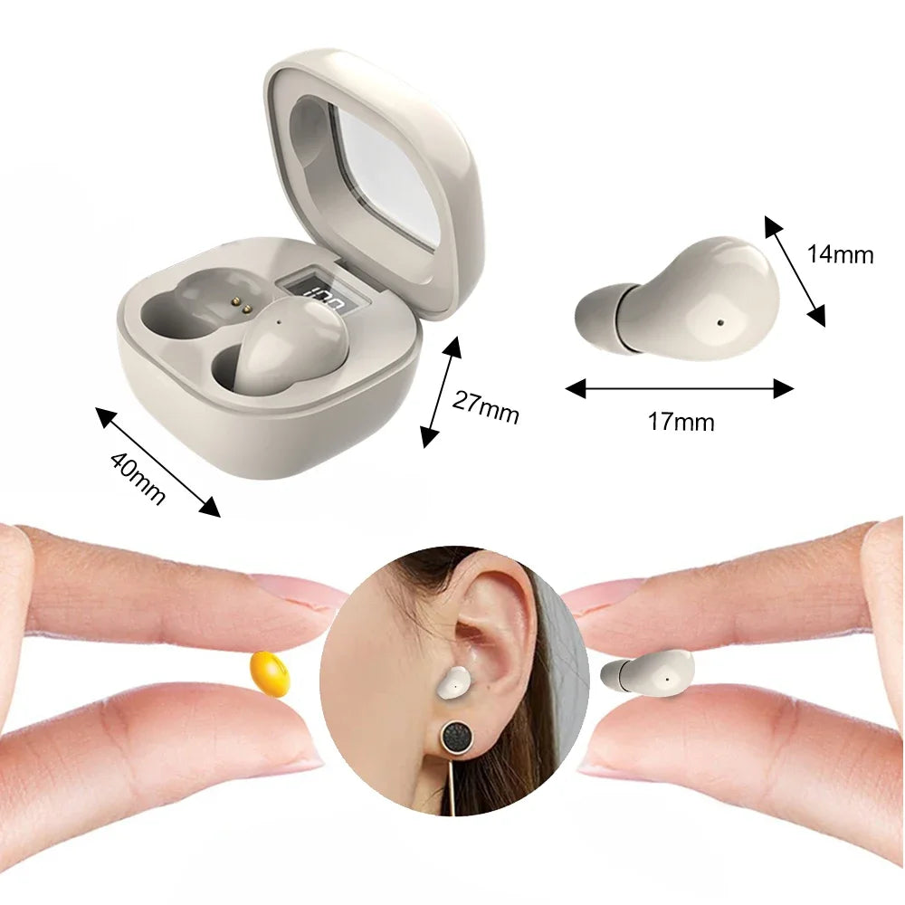 Mini Headphones Invisible Bluetooth 5 3 Earphones TWS Wireless In-ear