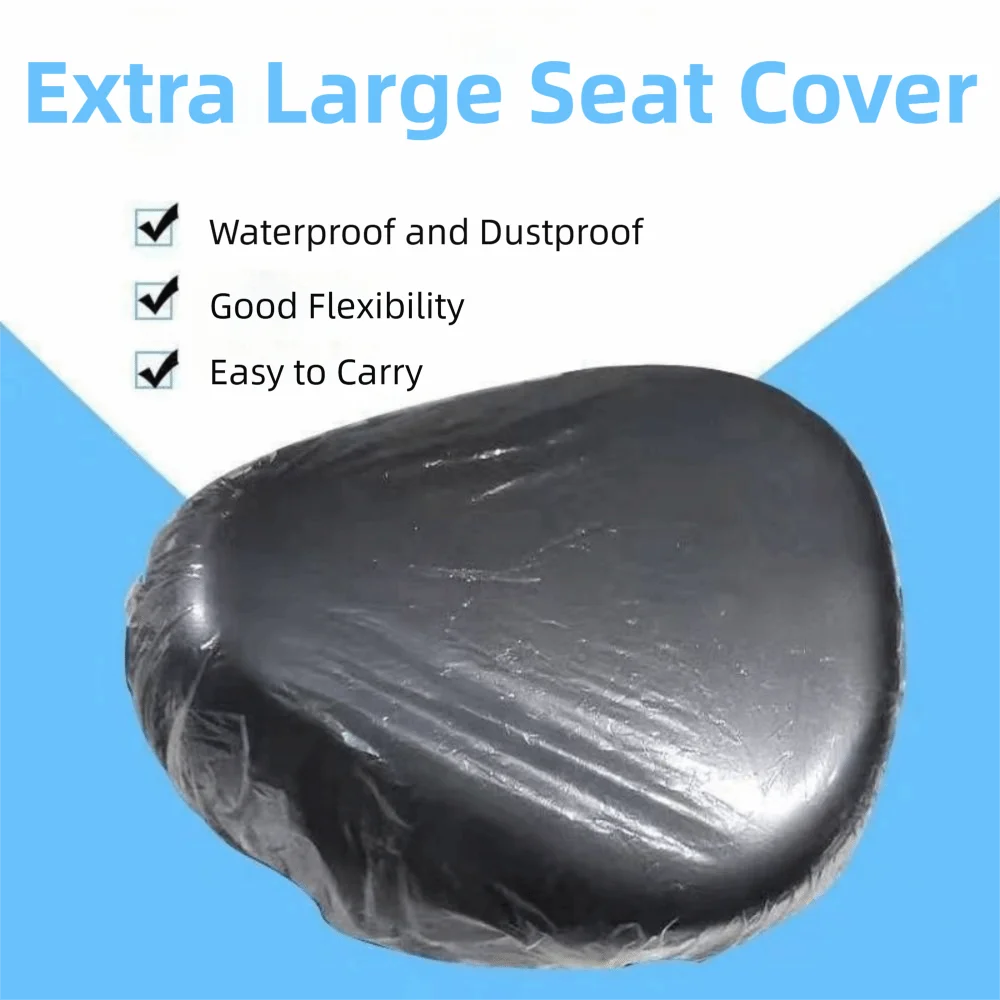 Large Disposable Seat Covers Dustproof Motorcycle Cover Clear Elastic Zpaxo