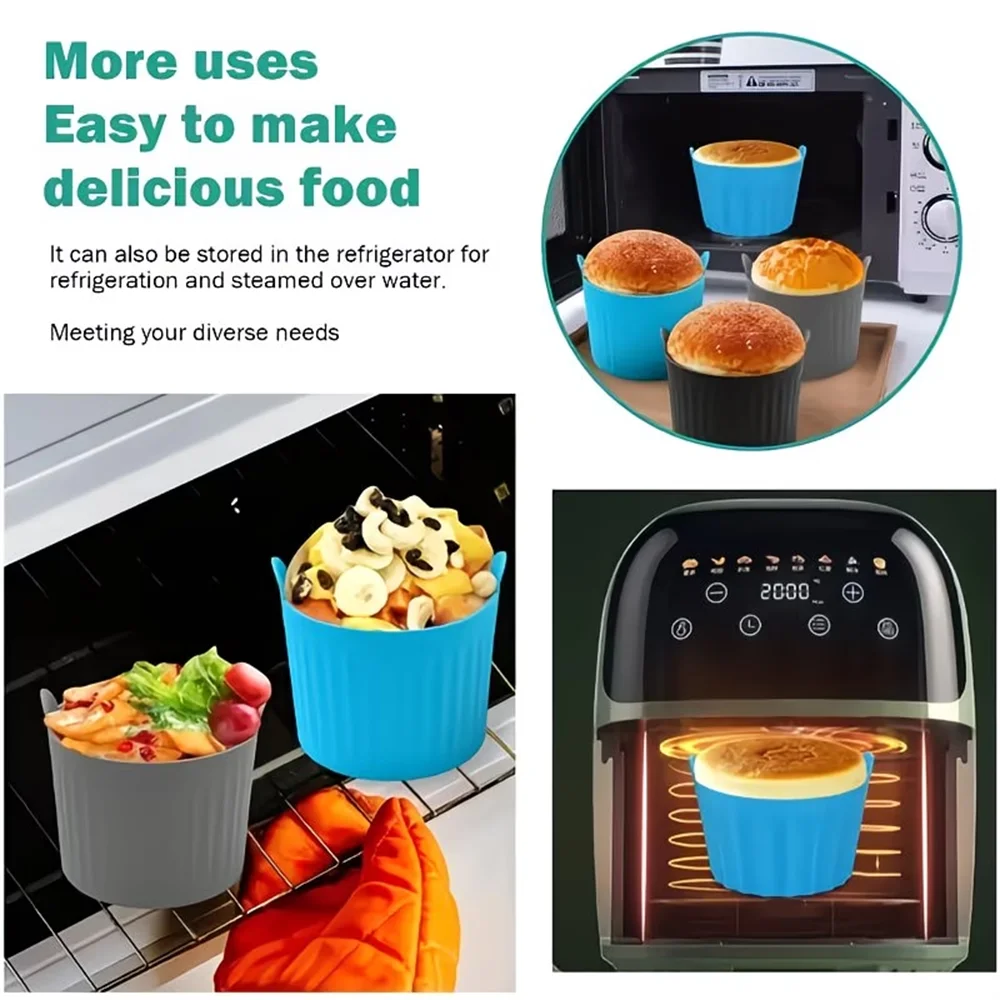 Air Fryer Baking Cup Silicone Tray Muffin Cake Mold Egg Tart Zpaxo