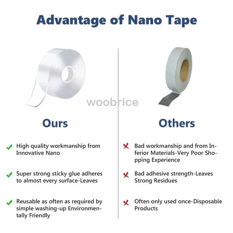 5m 3m Super Strong Double Sided Adhesive Tape Car Bedroom Kitchen Bathroom Outdoor Living Room Double-sided Tape Extra Strong Zpaxo