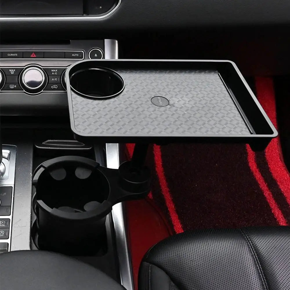 with Tray Car Cup Holder Expander Anti Slip Adjustable Base Center Console Cup Holder 360-Degree Rotation Stretchable Zpaxo