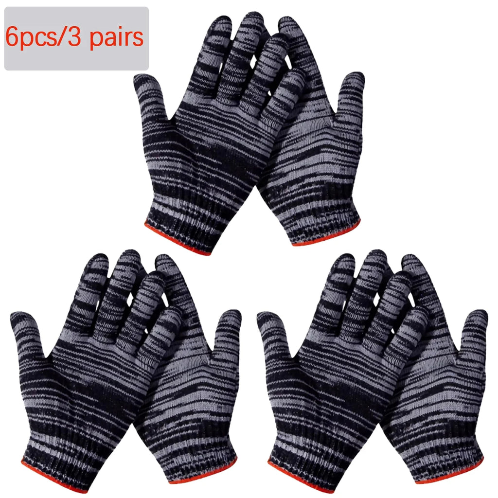 Nylon Work Gloves Non-Slip Wear-Resistant | 3, 6 or 12 Pairs
