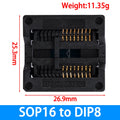 SOP8/SOP14/SOP16/SOP20/SOP28/TSSOP8/TSSOP16/TSSOP20/TSSOP28 TO DIP programmer adapter socket 150MIL 208MIL 300MIL 173MIL DIP8 28 Zpaxo 300mil