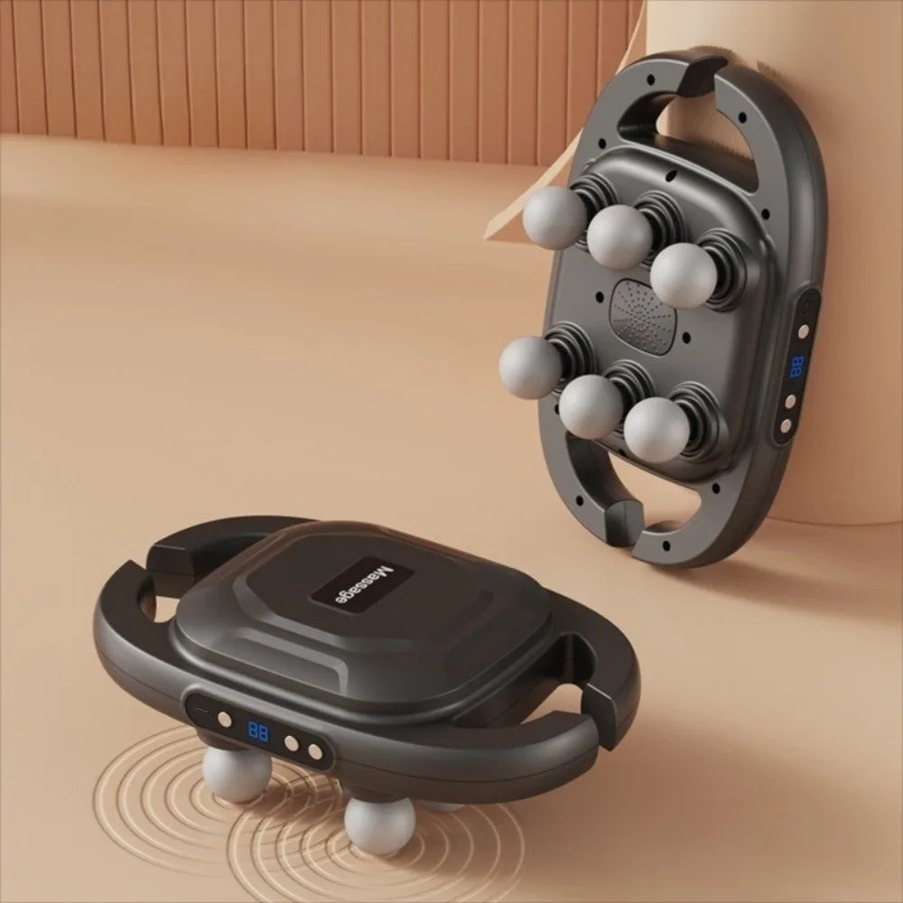 6-Heads Fascia Muscle Massager Professional Rechargeable Massage Zpaxo Black